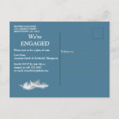 Mix Blue Pattern Repeats & White Lace Uitnodiging Briefkaart (Achterkant)