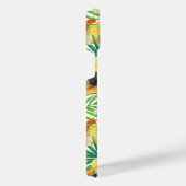 Mix-fruit tropical, fleurs et feuilles sur blanc (Côté droit)