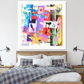 Mix het! canvas afdruk (Insitu (Slaapkamer))