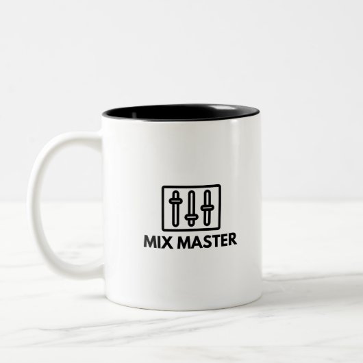 Mix Master Audio Engineer Music Studio Saying Tweekleurige Koffiemok (Links)