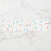 Mix + Match kaarsen Moderne verjaardag Waterfles Etiket (Enkel label)