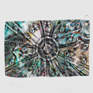 Mix of silhouette & graphic art with trippy pinch golfhanddoek