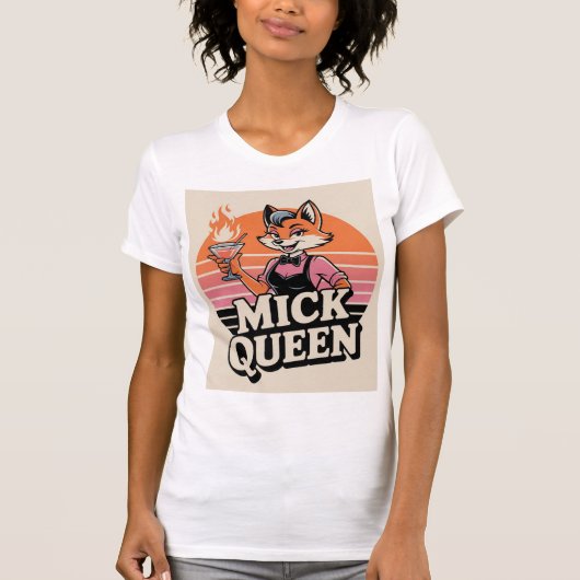 Mix Queen Fox Bartender T-shirt (Voorkant)