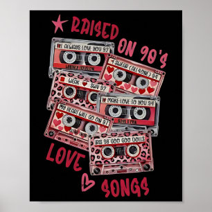 Mix Tape Liefdesliedjes 90's Muziek Cette Valentin Poster