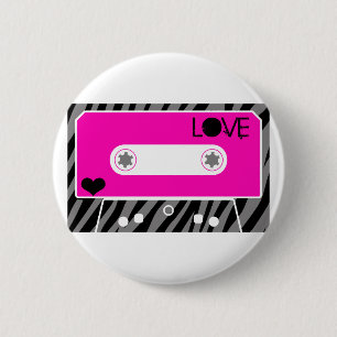 Mix Tape Love Ronde Button 5,7 Cm