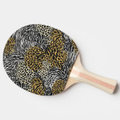Mixed Animal Print Zebra Leopard Tiger Mixed Print Tafeltennisbatje (Zijkant)