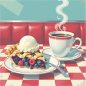 Mixed Berry Pie, ijs en koffie Sticker (Voorkant)