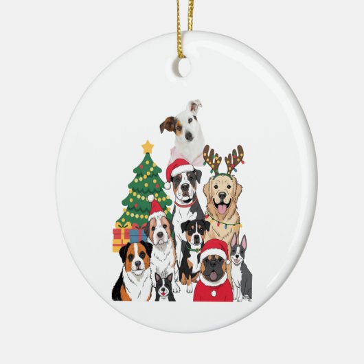 Mixed Breed Dog Christmas Tree Custom Ornament (Links)