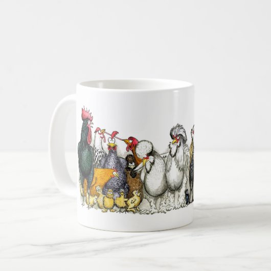 Mixed breeds of chicken and poultry mug (Devant gauche)