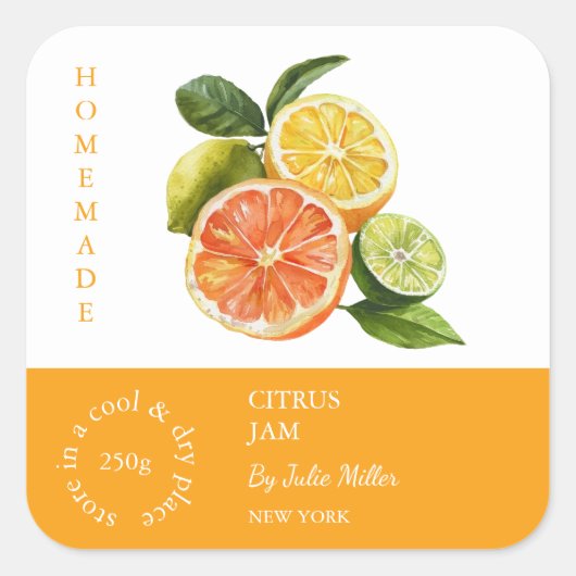 Mixed Citrus Small Business Label (Voorkant)