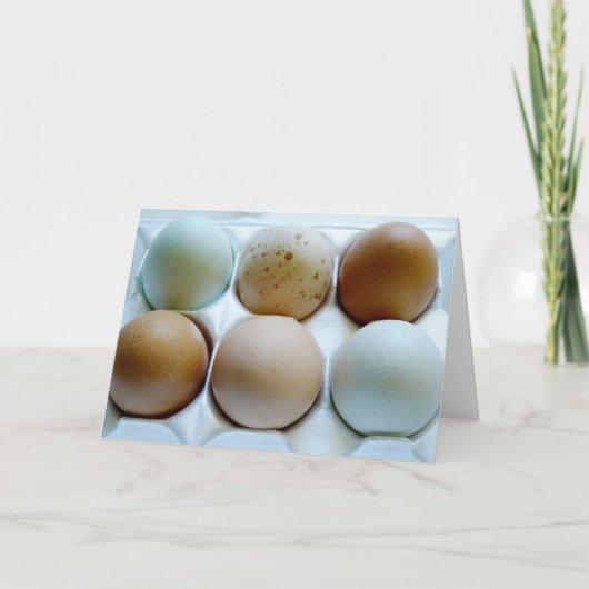 Mixed Eggs in a Carton Kaart (Voorkant)