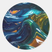 Mixed Liquids Ronde Sticker (Voorkant)