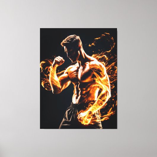 Mixed Martial Arts Fighter Canvas Afdruk (Voorkant)