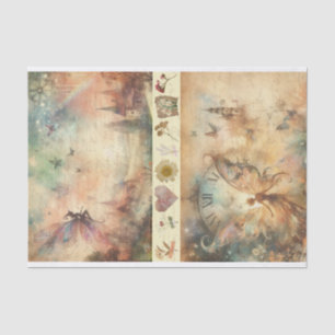 Mixed Media Artiest Fairy Art Junk Journal Tissuepapier