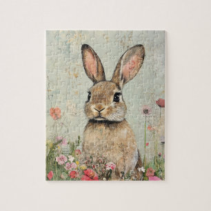 Mixed Media Bruin Konijn Legpuzzel