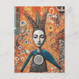 Mixed Media Collage AI Briefkaart