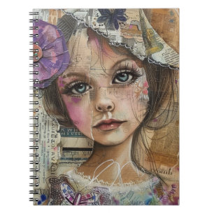 Mixed Media Collage Portret Kunst (1) Notitieboek