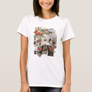Mixed Media Collage Reizende vrouw T-shirt