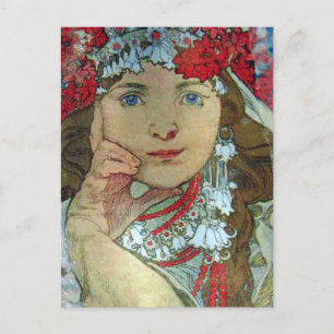 Mixed Media Dame Briefkaart