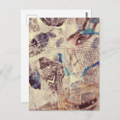 Mixed Media Eye Patterns Abstract Briefkaart (Voorkant / Achterkant)