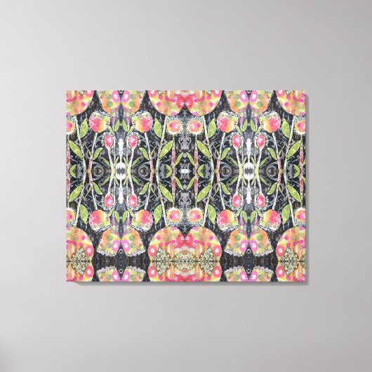 Mixed Media Flowers Abstract Canvas Afdruk (Voorkant)