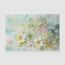 Mixed Media in een charmante turkoois en citroen Tissuepapier