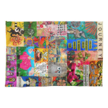 Mixed Media Pop Art Reis Collage Keukenhanddoek
