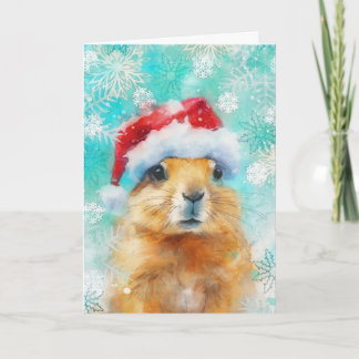 Mixed Media Prairie Dog Print Vakantie Kaart AP454