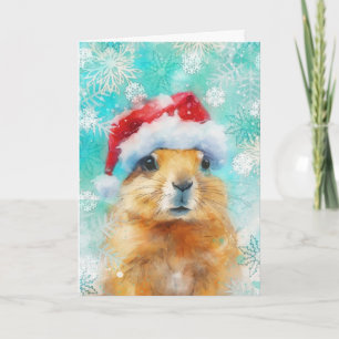 Mixed Media Prairie Dog Print Vakantiegroetkaart A Kaart