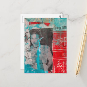 Mixed Media Retro Hobbys Houtbewerking Vrouw Briefkaart