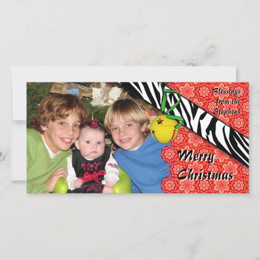 Mixed Pattern Holiday-fotokaart Feestdagenkaart (Voorkant)