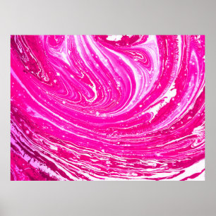 Mixed pink paint background poster