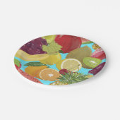 Mixed Tropical Fruit Illustration Pattern Papieren Bordje (Gekanteld)