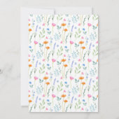 MIxed Waterverf Wildbloemen Patroon Save The Date (Achterkant)