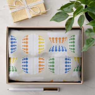  mixen Bowls met poka Dots gepatterd Tissuepapier
