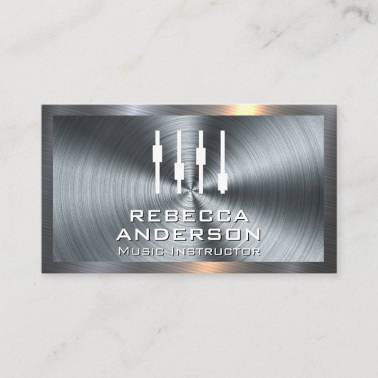 Mixer | Audio-ingenieur | Metaal Visitekaartje (Voorkant)