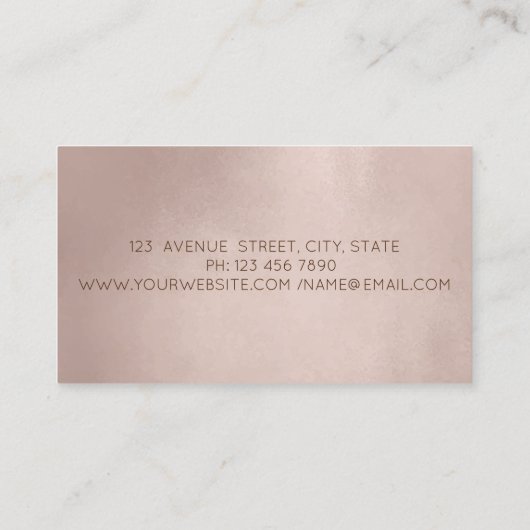 Mixer Flower Hearts Rose Gold Circle Gray Bakery Visitekaartje (Achterkant)