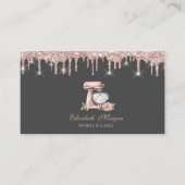 Mixer Flower Hearts Rose Gold Drips Bakery Visitekaartje (Voorkant)