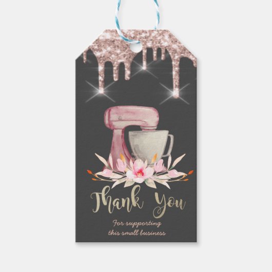 Mixer Flowers Roos Gold Drivers Bakery Cadeaulabel (Voorkant)