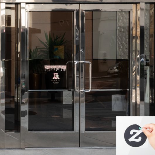 Mixer Flowers Roos Gold Drivers Bakery Raamsticker (Kantoordeur)