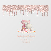 Mixer Flowers Roos Gold Drivers Bakery Raamsticker (Vel)