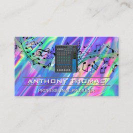 mixer | Geluidsnoten Kleurrijke vloeibare achtergr Visitekaartje