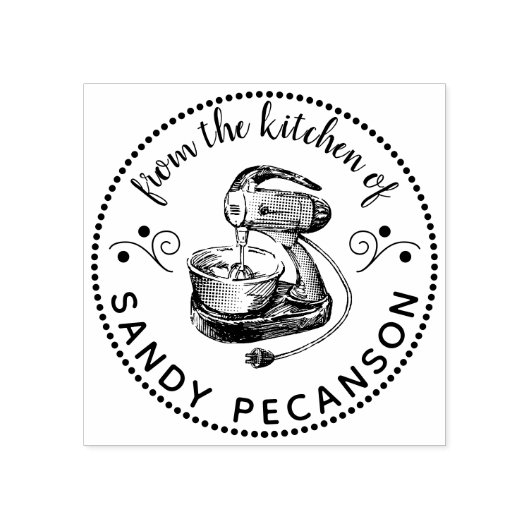 mixer gepersonaliseerd uit de keuken van rubberstempel (Afrduk)