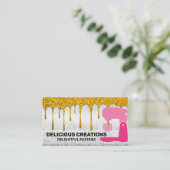 Mixer | Gouden Glitter Druppel Visitekaartje (Staand voorkant)