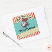 mixer uit de keuken van gepersonaliseerd vierkante sticker (Envelop)