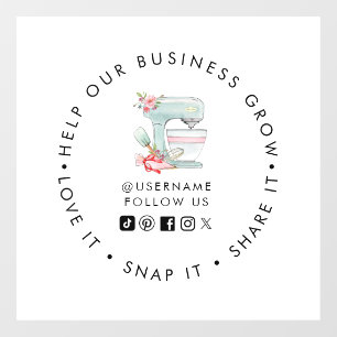 Mixeur à gâteau Autocollant pour fenêtre Réseaux s