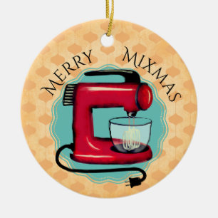 Mixeur de stand rétro boulangerie de Noël ornement