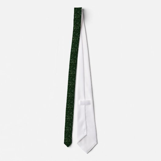 MIXMATCH DARK EMERALD GREEN WHITE GLITTER BACKGROU STROPDAS (Achterkant)