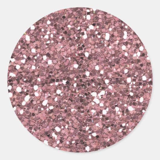 MIXMATCH IN PINK WHITE GLITTER ACHTERGROND T RONDE STICKER (Voorkant)