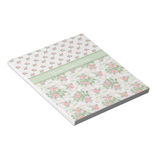 Mix'n'match Rose de chiens Florals : Bloc-notes ou (Incliné)